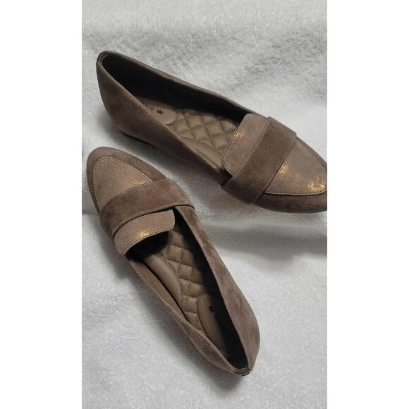 Women's Birdies The Blackbird Oak Shimmer Loafer size 6.5 Bohemian Preppy Glam - Picture 3 of 6